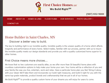 Tablet Screenshot of firstchoice-homes.com